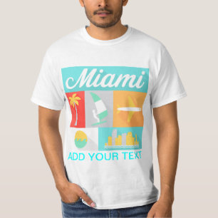 manar för färger för tshirt för miami amerikanstad tee