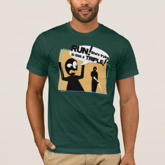 Manar "för farligt gevärdugg" utslagsplats tee shirt
