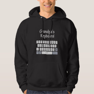 Manar för Fars dag Grandpas Tangentbord-familj Hoodie