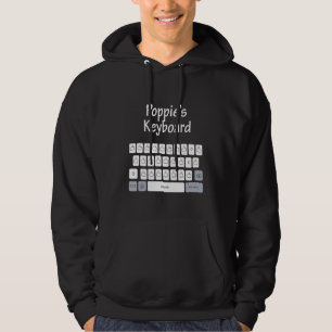 Manar för Fars dag Poppies Tangentbord-familj Hoodie