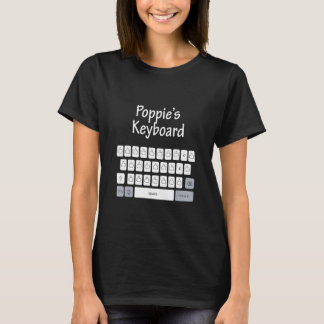 Manar för Fars dag Poppies Tangentbord-familj T Shirt