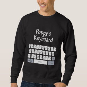 Manar för Fars dag Poppy's Tangentbord-familjen Lång Ärmad Tröja
