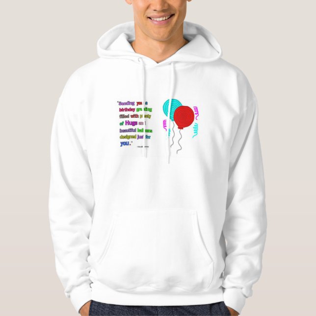 Manar för födelsedaghälsningcitationstecken Hoodie (Framsida)