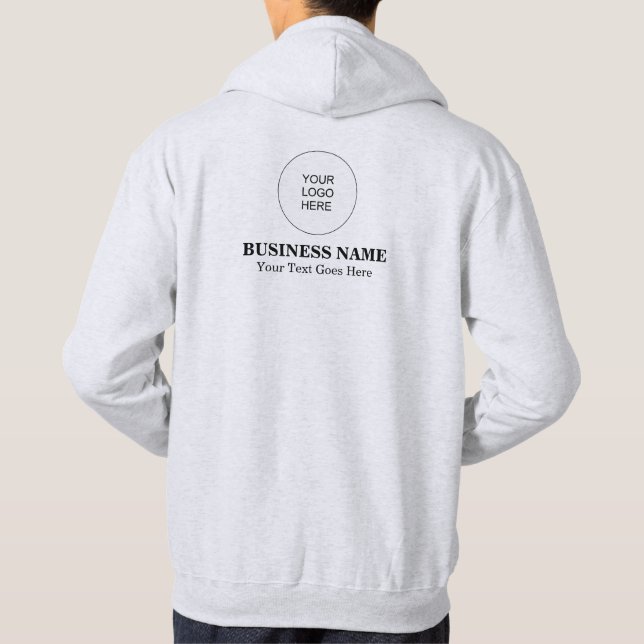 Manar för Front & Back Design Print Company Logoty Hoodie (Baksida)