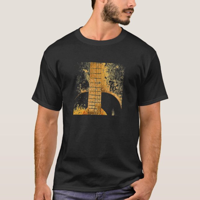 Manar för gitarr guld- skjorta för T Tee Shirt (Framsida)