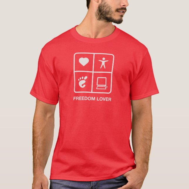 Manar för GNOMEfrihetsälskare T-tröja Tee Shirt (Framsida)