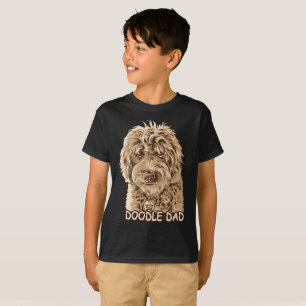 Manar för Goldendoodle för klotterpappa fars dag T Shirt