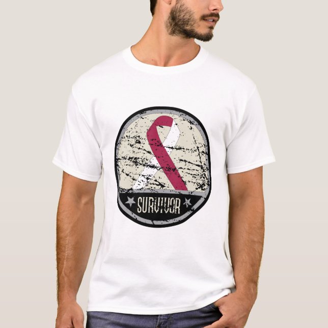 Manar för halscanceröverlevande vintage tee (Framsida)