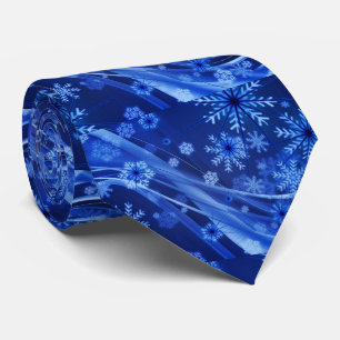 Manar för konst för blåttSnowflakeFractal Tie Slips