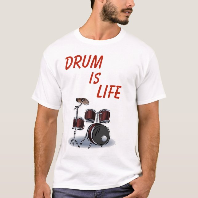 Manar för lagDaniel "är Drum liv" T-tröja Tee Shirt (Framsida)