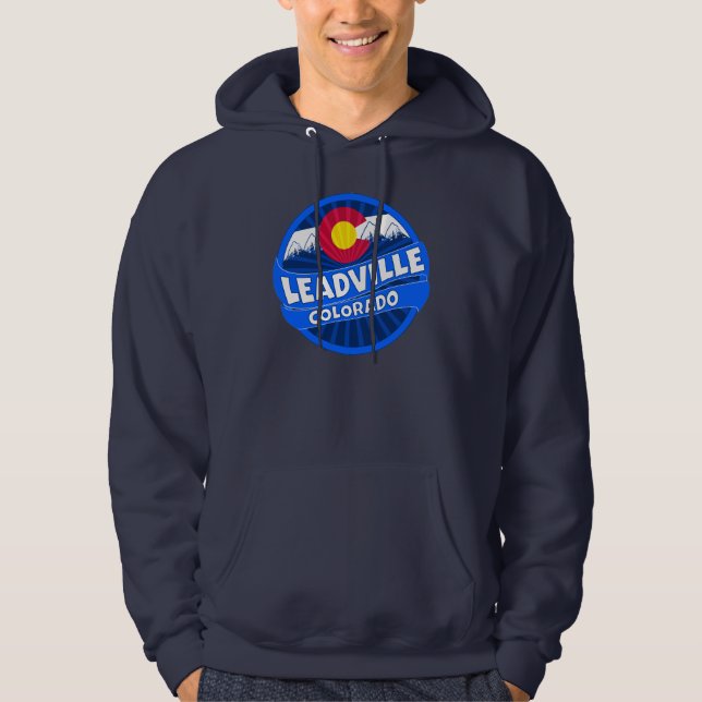 Manar för Leadville Colorado bergbristning hoodie (Framsida)