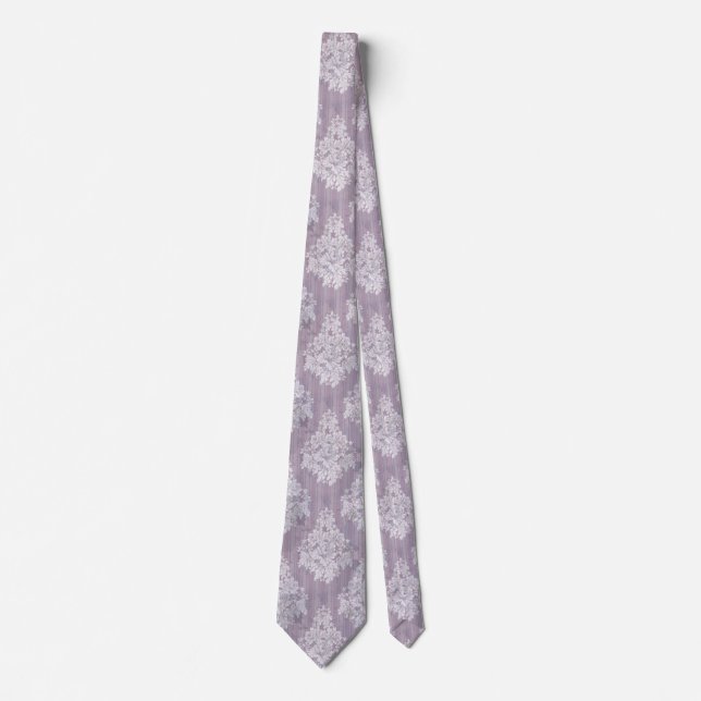 Manar för ljussken Lila Damask  Slips (Framsida)