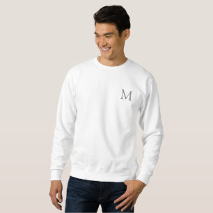 Manar för Modern Monogram Elegant Basic Lång Ärmad Tröja