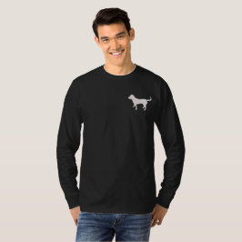 Manar för mörk svart lab Silhouette T-shirt