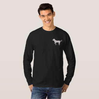 Manar för mörk svart lab Silhouette T-shirt