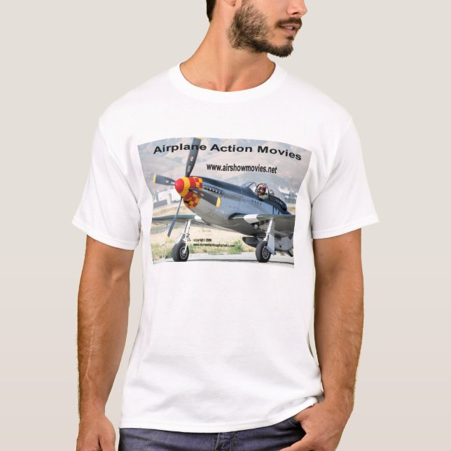 Manar för Mustang P-51 T-tröja T Shirt (Framsida)