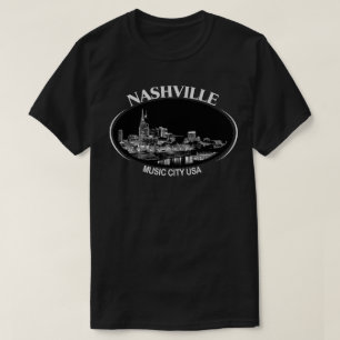 Manar för Nashville musikstad grundläggande mör T-shirt