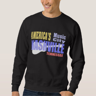 Manar för Nashville musikstad grundläggande trö Sweatshirt