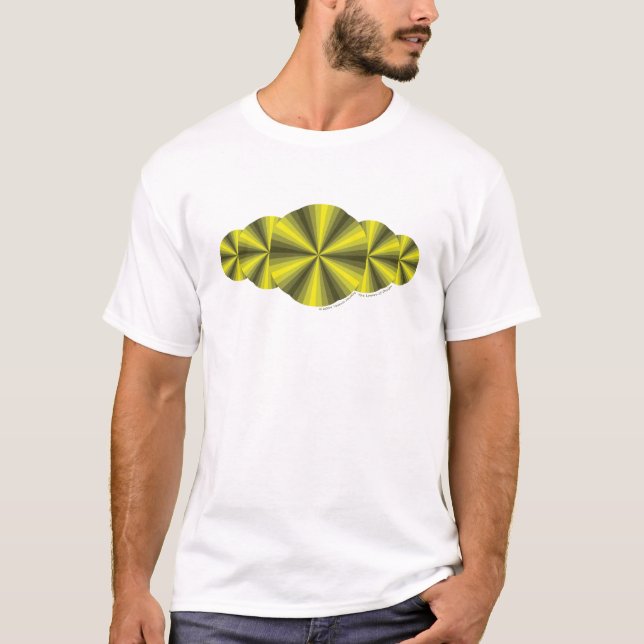 Manar för optisk Illusion Gult ljussken T-shirt (Framsida)