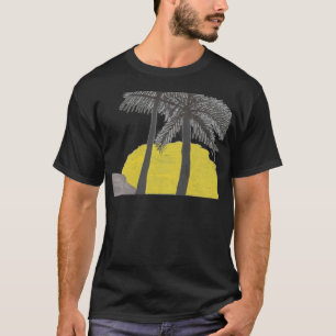 Manar för palmträdsoluppgångSilhouette Tshirt Tröja