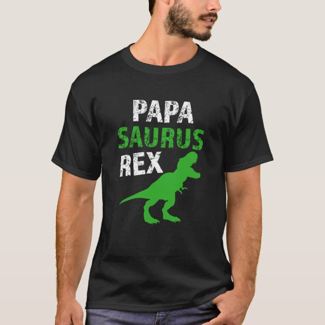 Manar för pappaSaurus Rex skjorta rolig Dino T Shirt (Framsida)