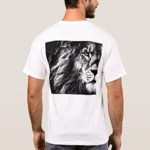 Manar för popup-mall för lejon sidosida vid utskri t shirt