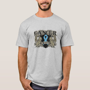 Manar för prostatacanceröverlevande heraldik tee shirt