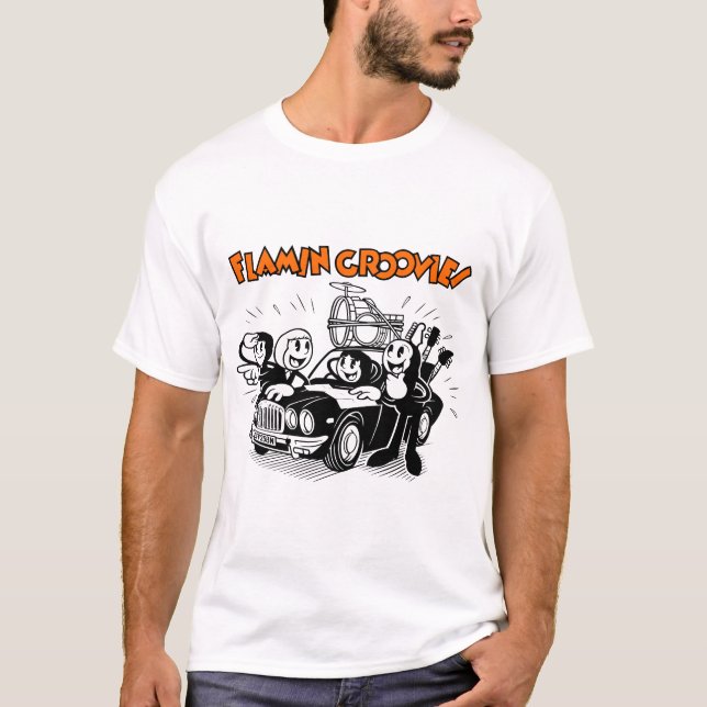 Manar för rockband för 70-tal för Flamin Groovies T Shirt (Framsida)
