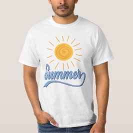 Manar för sommarsolskensdesign t shirt