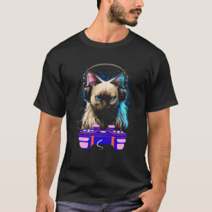 Manar för spel (Balinese Cat Player Animal Video G T Shirt