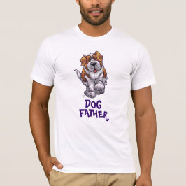 Manar för St Bernard hundfar tänder T-tröja T-shirt