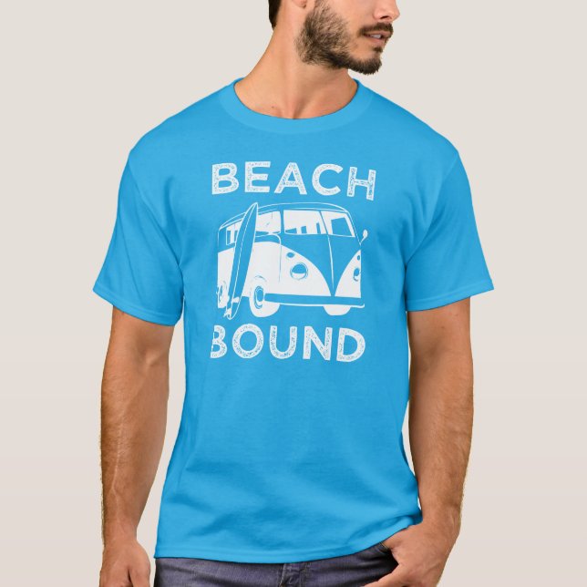 Manar för strand destinerad rolig surfare för t-shirt (Framsida)
