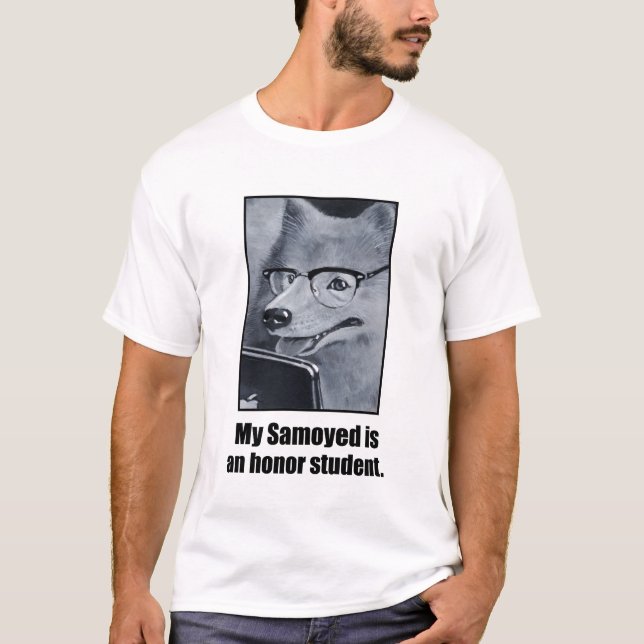 Manar för student för Samoyedhundheder Tee Shirt (Framsida)