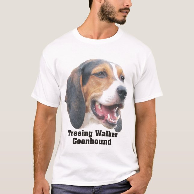 Manar för Treeing fotgängareCoonhound skjorta för T Shirt (Framsida)
