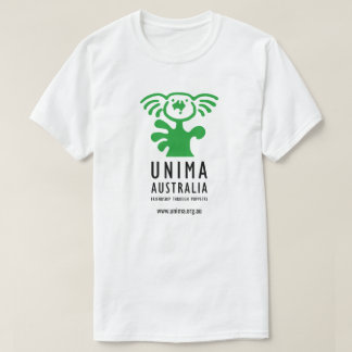 Manar för UNIMA Australien vit för T-tröja T-shirt
