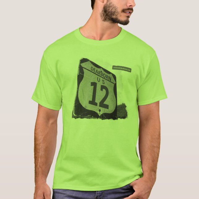 Manar för US-12 Dearborn T-tröja T-shirt (Framsida)