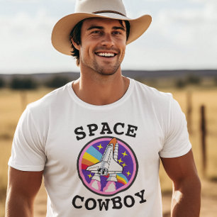 MANAR för vintage av UTRYMME-COWBOY-LINJER T Shirt