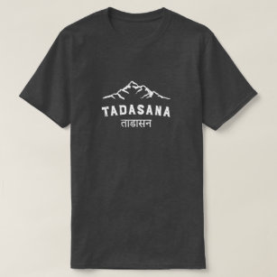 Manar för vintage för YogiTadasana Sanskrit berg Tee Shirt