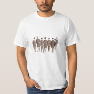 Manar för vintagegentleman1800s vit för brunt f tee