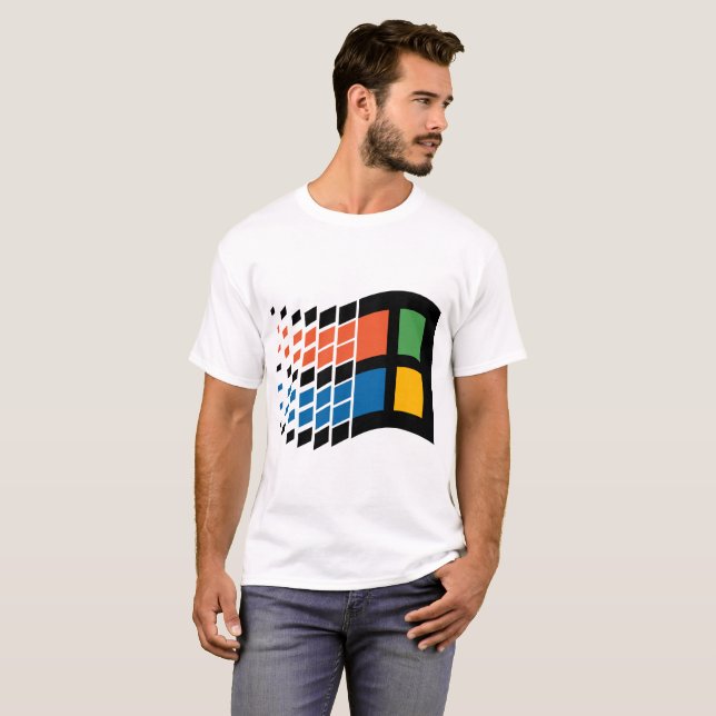 Manar för Windows 95logotyp | T-tröja T Shirt (Hel framsida)