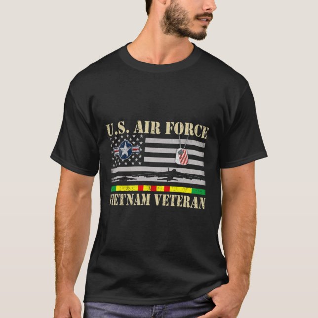 Manar Förenta staternas Luft Force Vietnam Veteran T Shirt (Framsida)
