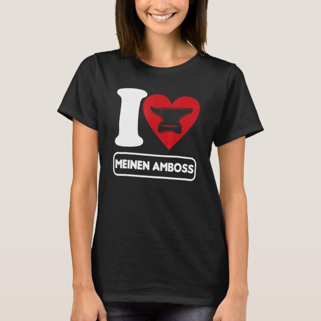 Manar Forging Art Blacksmith Anvil Forging H T Shirt (Framsida)