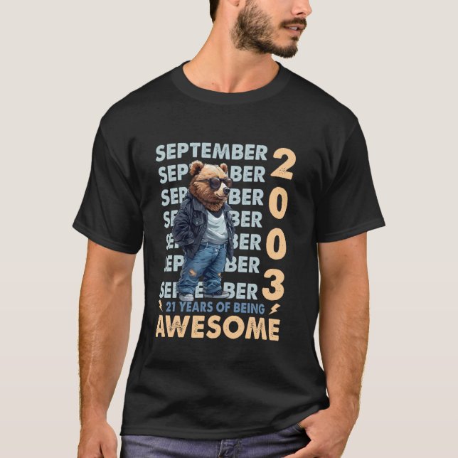 Manar Förklaring september 2003 21:a födelsedag Be T Shirt (Framsida)