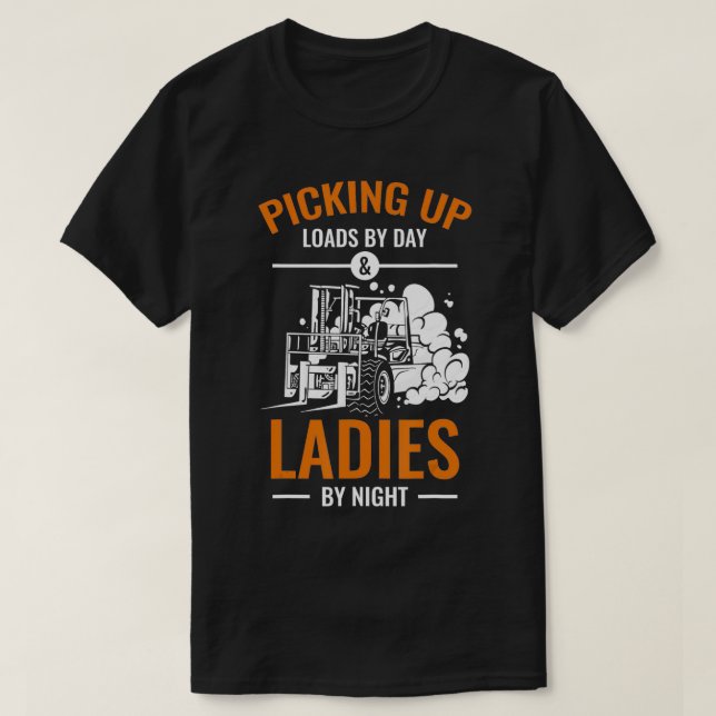 Manar Forklift Driver Design for Warehouse Operato T Shirt (Design framsida)