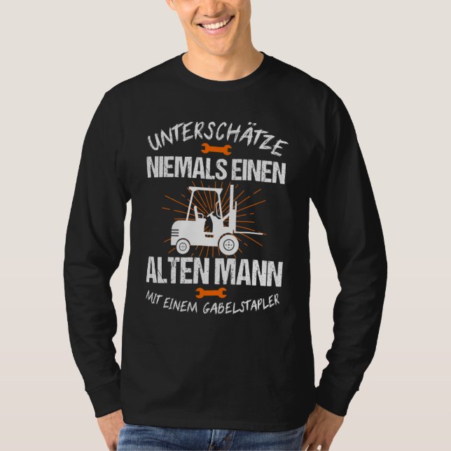 Manar Forklift Driver Forklift Lastbil Warehouse T Shirt (Framsida)