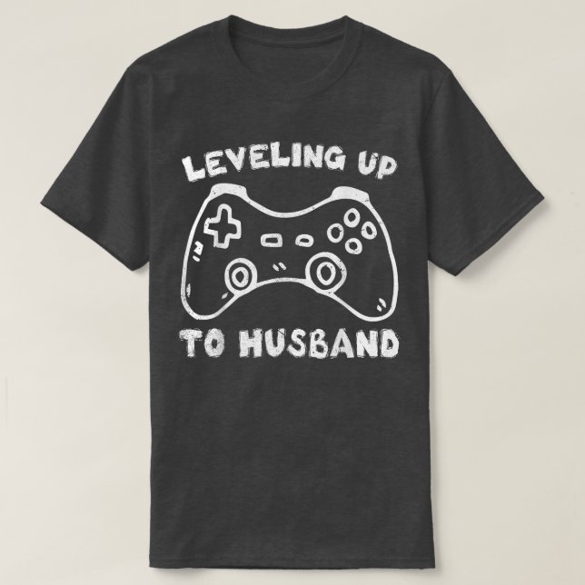 Manar Förlovning för Groom Video Game Älskare Funn T Shirt (Design framsida)