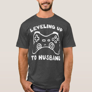 Manar Förlovning för Groom Video Game Älskare Funn T Shirt