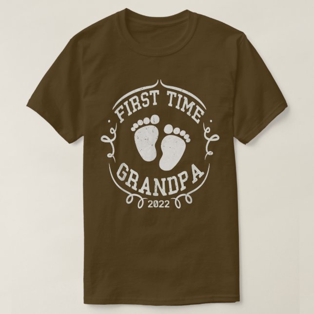 Manar Första gången Grandpa 2022 Fars dag Gift New T Shirt (Design framsida)