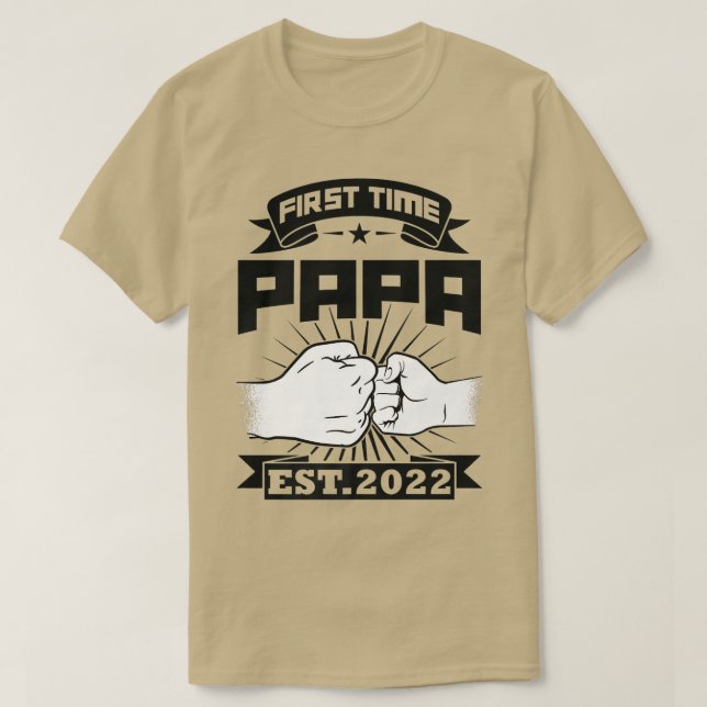 Manar Första gången Pappa est T Shirt (Design framsida)
