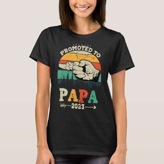 Manar första gången Pappa främjades till Pappa 202 T Shirt (Framsida)